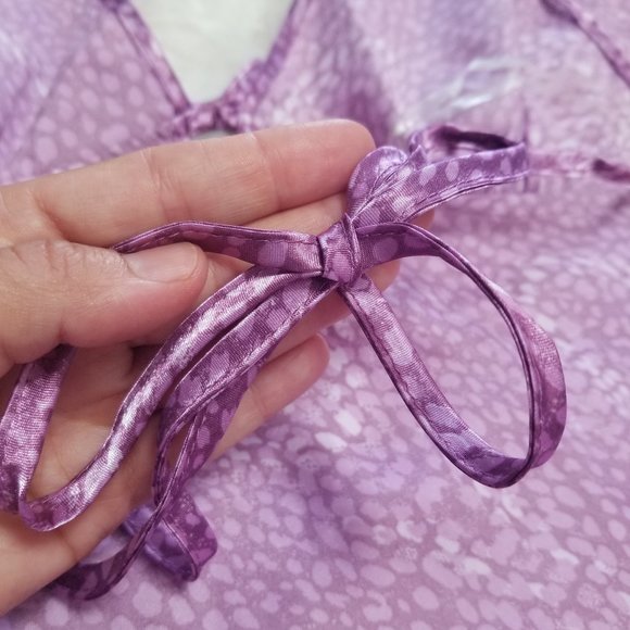 La Vie en Rose 🆕️ Purple Babydoll Satin Chemise XL - Picture 8 of 15